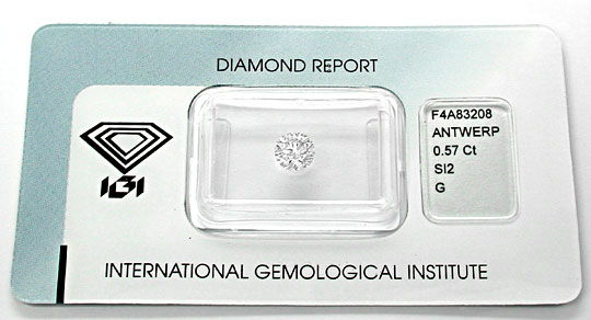 Foto 1 - Diamant, IGI!!!, Brillant 0,57ct Top Wesselton G, D5616