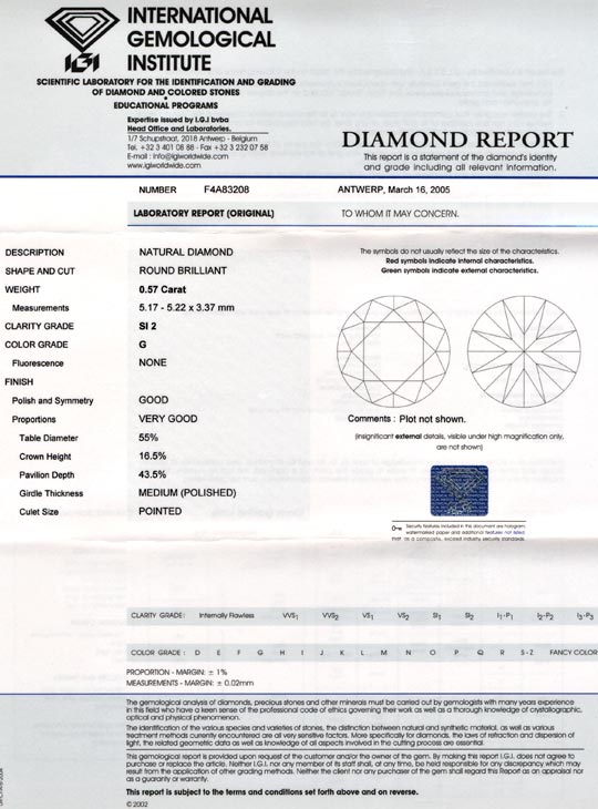 Foto 9 - Diamant, IGI!!!, Brillant 0,57ct Top Wesselton G, D5616