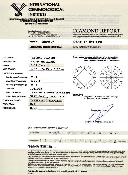 Foto 9 - Diamant 0,57 Brillant IGI Lupenrein Weiss VG/VG, D5806
