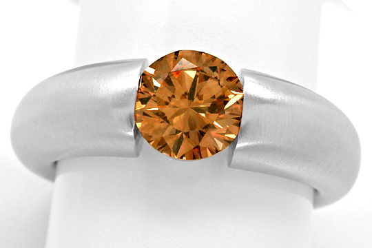 Foto 2 - Diamant-Spann Ring 1,26ct Orangy Brown SI1 Schmuck Neu, S3944